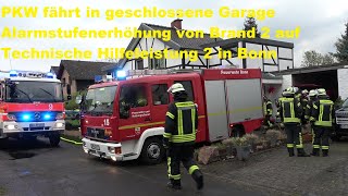 PKWFahrer fährt in geschlossene Garage  verletzt von Feuerwehr gerettet in BonnAuerberg 150423 [upl. by Nnyluqcaj211]