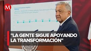 AMLO presume aprobación de 84 quotamanecí con ganas de tirar aceitequot [upl. by Herries]