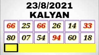 23 August 2021 Kalyan Matka result today [upl. by Kort]