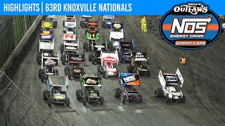 World of Outlaws NOS Energy Drink Sprint Cars  Knoxville Raceway  August 10 2024  HIGHLIGHTS [upl. by Nyrak]