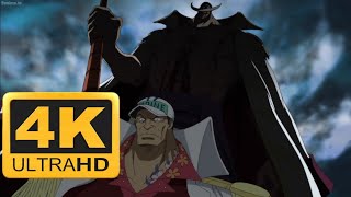 Whitebeard vs Akainu English Dub 4K [upl. by Nnaycart]