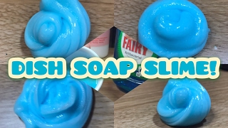 How To Make Dish Soap Slime with glue Slime without shaving cream borax baking soda detergent [upl. by Sakmar]