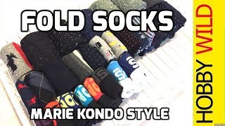 HOW TO FOLD SOCKS  MARIE KONDO METHOD [upl. by Latsyrcal773]