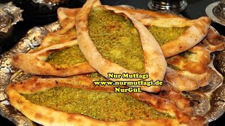 Antep Fistikli Sekerli Börek Pide  Semsek nasil yapilir tarifi [upl. by Adnawaj701]