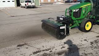 Deere 3046R Sweeper for Dirt and Snow [upl. by Graf]