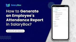 How to Generate an Employees Attendance Reports in SalaryBox English [upl. by Ennybor]