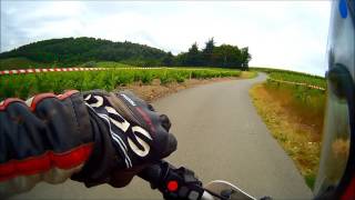 crash Mont Brouilly 2017 Honda 500 xls montée 1 gamelle [upl. by Landrum]