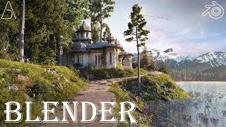 Realistic Environment With Blender 3D [upl. by Htederem]