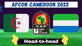 Algeria Vs Sierra Leone  Player Comparison  AFCON Cameroon 2022 [upl. by Shult]