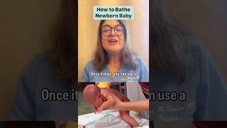 How to safely bathe your newborn baby pediatrician newbornbaby baby [upl. by Assirk649]