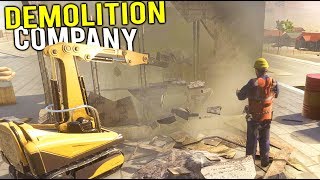 TEARING DOWN BUILDINGS WITH HEAVY MACHINERY Our New Demolition Company  Demolish and Build 2018 [upl. by Atteuqcaj]