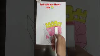 Techno blade Drawing  Alix Arts drawing legend minecraft [upl. by Suirrad]