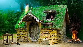 Witness the Incredible  Building a Hobbit Shelter in Just 2 Days Part 1 [upl. by Nwahsir]