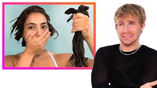 Hairdresser Reacts To DIY Haircut DISASTERS [upl. by Hilar91]