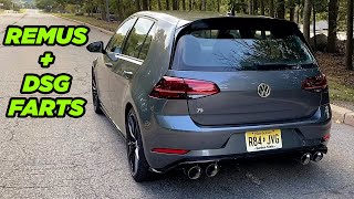 MK75 Golf R Remus Exhaust Sounds  DSG Farts [upl. by Aluk570]