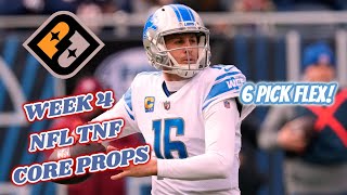 PRIZEPICKS WEEK 4 TNF CORE PROPS 6 PICKS [upl. by Gerius681]