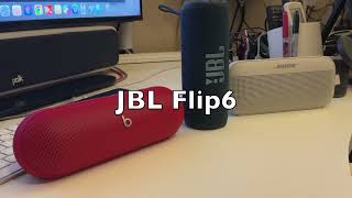 Beats Pill VS JBL Flip6 VS Bose Soundlink Flex [upl. by Novyar]