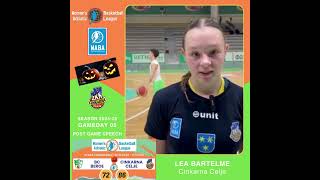 202425 WABA Round 5 postgame Quote BeroeCinkarna Celje 7286 3010  Lea Bartelme [upl. by Sims]