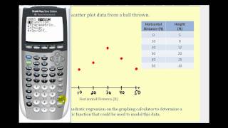 Quadratic Regression on the TI84  Example 2 [upl. by Brott802]