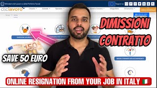 Cancellare il Contratto di Lavoro  RESIGN FROM JOB  DIMISSIONI DI CONTRATTO ONLINE  HINDIURDU [upl. by Llewen]