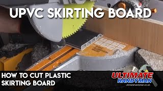 How to cut plastic skirting board  Cut UPVC skirting board [upl. by Waxman]