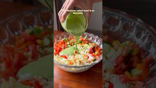 Day 1030 of easy salad recipes mexicansalad greensalad viral fitness salad recipe food [upl. by Dodi]