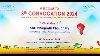 8th Convocation 2024  MANAGE Hyderabad [upl. by Lynsey70]