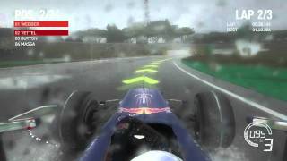 F1 2010 Heavy Rain HD Gameplay [upl. by Acissey]