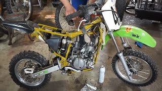 Kawasaki Kx65 Full Motor Rebuild  First Start Up [upl. by Ardyth]