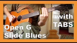 OPEN G SLIDE BLUES on a 1919 Levin Parlor Guitar with TABS ONE MILLION VIEWS [upl. by Adnohser]