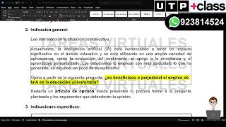 ¿es beneficioso o perjudicial el empleo de la IA en la educación universitaria TEXTOS 2 UTP 2024 [upl. by Grubman]