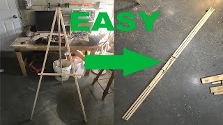 Fast and easy Art Easel Stand  Scrap wood  one day project [upl. by Ahsyle]