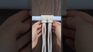 larks head knot variation macrame macrametutorial [upl. by Nelrah]