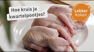 Hoe kruis je kwartelpootjes  Colruyt [upl. by Chane544]