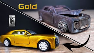 Restoration Rolls Royce Sweptail 24k Gold ultra luxury [upl. by Idelia]