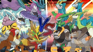 Legendary Pokemon Battle Legendary Beasts Vs Legendary Deers [upl. by Raama]