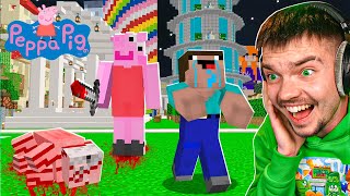 OSZUKUJEMY NOOBKA jako ŚWINKA PEPPA w Minecraft śmieszne [upl. by Papke]