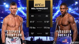 STEPHEN THOMPSON VS JOAQUIN BUCKLEY FULL FIGHT UFC 307 [upl. by Ahsuoj]