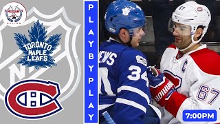 NHL Game Play By Play Leafs vs Canadiens [upl. by Ynottirb41]