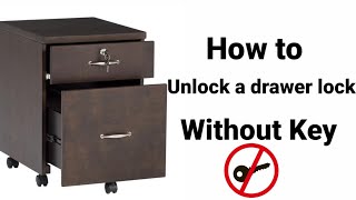 How to open a drawer lock without keyvery simple and easy [upl. by Alfonso300]