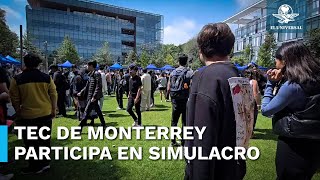 A 7 años del sismo donde murieron 5 alumnos Tec de Monterrey participa en Simulacro Nacional [upl. by Lothair]