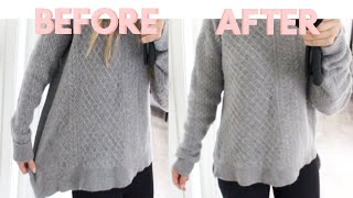 HOW TO SLIM A SWEATER IN 8 MINUTES [upl. by Assyn]