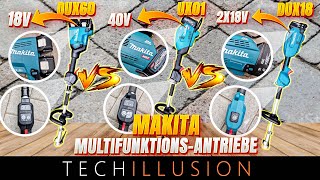 🔥DER GROßE VERGLEICH😨 MAKITA Akku Multifunktionsantriebe Vergleich DUX18Z DUX60Z UX01GZ Test [upl. by Sirred]