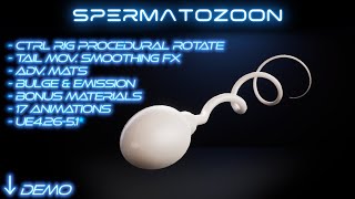 Spermatozoon Unity character asset with animations 4k textures and material unity v2021 [upl. by Maximo485]