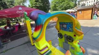 Fabel Sharky helicopter kiddie ride Rare [upl. by Amimej805]