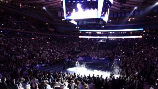 Roger Federer Entering the Court at Madison Square Garden [upl. by Lemra]