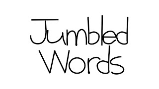 Jumbled Words [upl. by Irem]