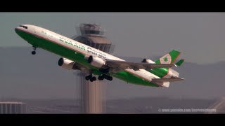 EVA Air Cargo Classic MD11 LAX [upl. by Inimod]