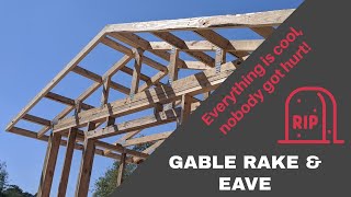 How to build a shed  Gable rake amp Roof eave 12x20 shed project [upl. by Ylak]