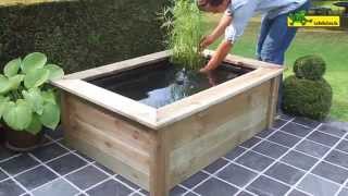 Ubbink patio pond Quadra Woodframe [upl. by Eiralam]